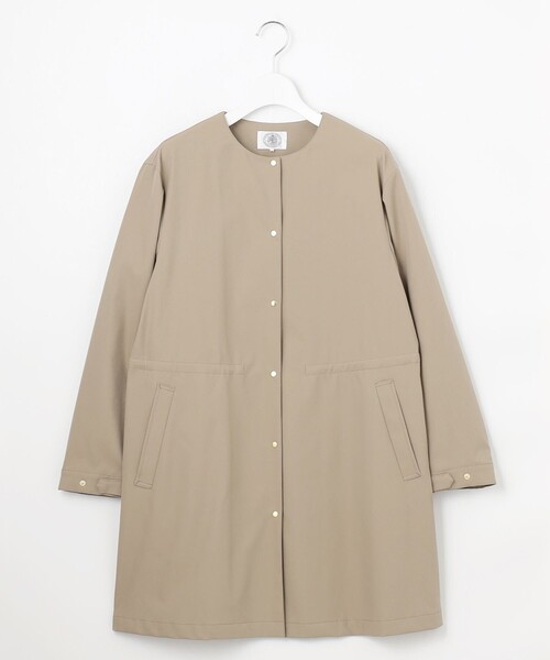 J.PRESS(ジェイプレス)の「【洗える・撥水】ドライツイルストレッチ ノーカラー コート(ノーカラーコート・レディース・ベージュ系/ブラウン系/ネイビー系・T15/T13)」の14枚目の写真