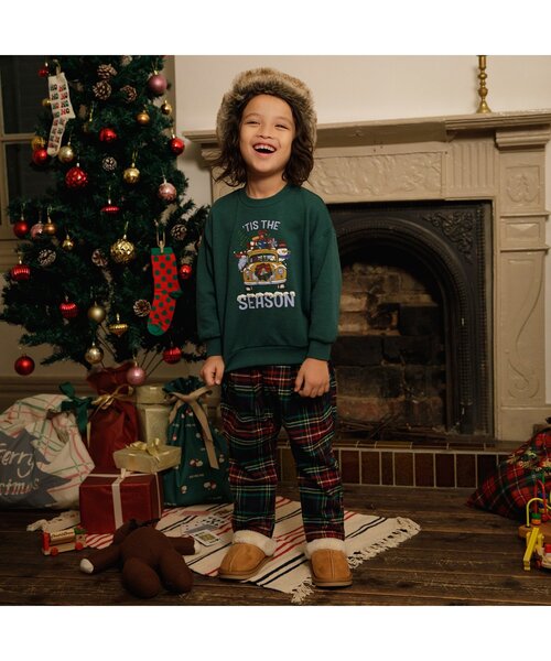 BREEZE（ブリーズ）の「【リンク】クリスマスチェックパンツ（その他パンツ・キッズ・ネイビー/イエロー/エメラルド・90/80/110/100/120/140/130）」の4枚目の写真