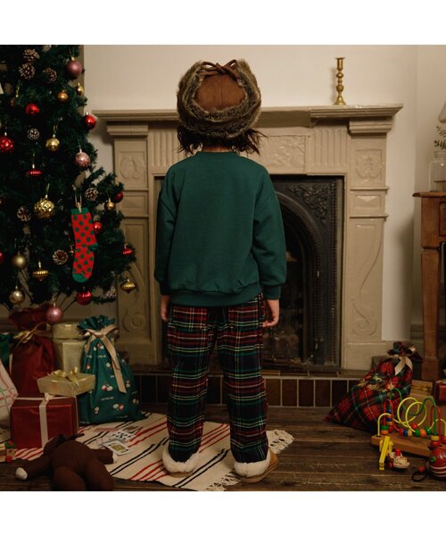 BREEZE（ブリーズ）の「【リンク】クリスマスチェックパンツ（その他パンツ・キッズ・ネイビー/イエロー/エメラルド・90/80/110/100/120/140/130）」の5枚目の写真