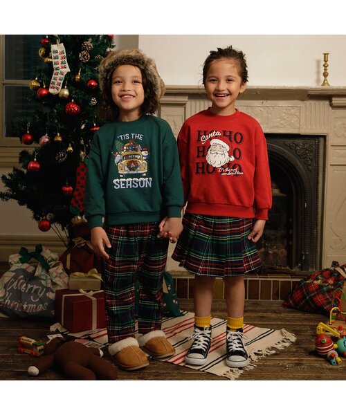 BREEZE（ブリーズ）の「【リンク】クリスマスチェックパンツ（その他パンツ・キッズ・ネイビー/イエロー/エメラルド・90/80/110/100/120/140/130）」の6枚目の写真