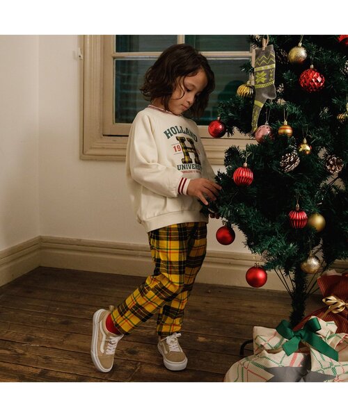 BREEZE（ブリーズ）の「【リンク】クリスマスチェックパンツ（その他パンツ・キッズ・ネイビー/イエロー/エメラルド・90/80/110/100/120/140/130）」の8枚目の写真