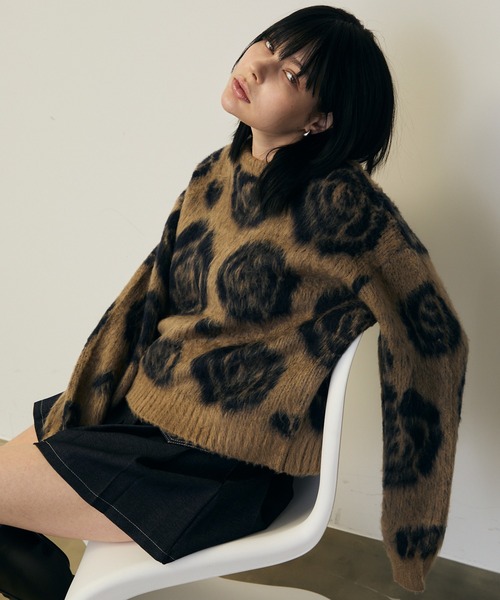 uyu.(ウユ)の「モヘアライクローズニット(ニット/セーター・レディース・チャコールグレー/グレー/オリーブ・FREE)」の15枚目の写真