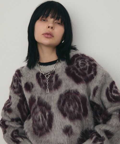 uyu.(ウユ)の「モヘアライクローズニット(ニット/セーター・レディース・チャコールグレー/グレー/オリーブ・FREE)」の21枚目の写真