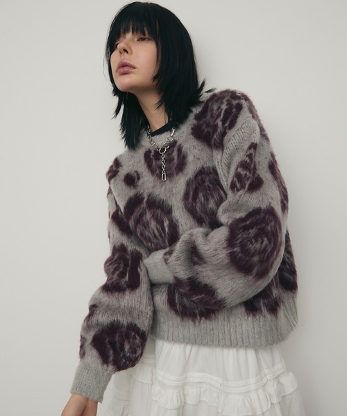 uyu.(ウユ)の「モヘアライクローズニット(ニット/セーター・レディース・チャコールグレー/グレー/オリーブ・FREE)」の20枚目の写真