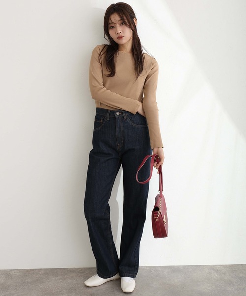 スリムストレートデニムパンツ（デニムパンツ）｜ElegChic（エレグシック）