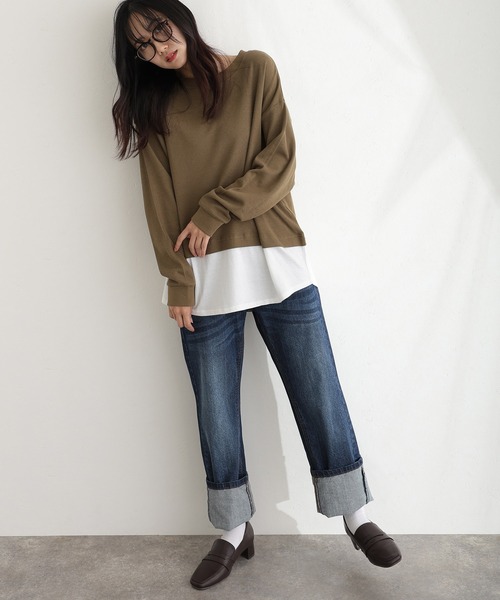 ElegChic(エレグシック)の「スリムストレートデニムパンツ(デニムパンツ・レディース・ネイビー/ブルー/ネイビー系・M/L/XL/XXL/4L)」の9枚目の写真