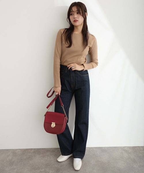ElegChic(エレグシック)の「スリムストレートデニムパンツ(デニムパンツ・レディース・ネイビー/ブルー/ネイビー系・M/L/XL/XXL/4L)」の15枚目の写真