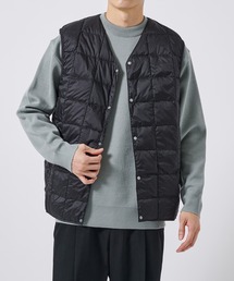 TAION | 【TAION/タイオン】V NECK BUTTON DOWN VEST/軽量/洗える(ベスト)