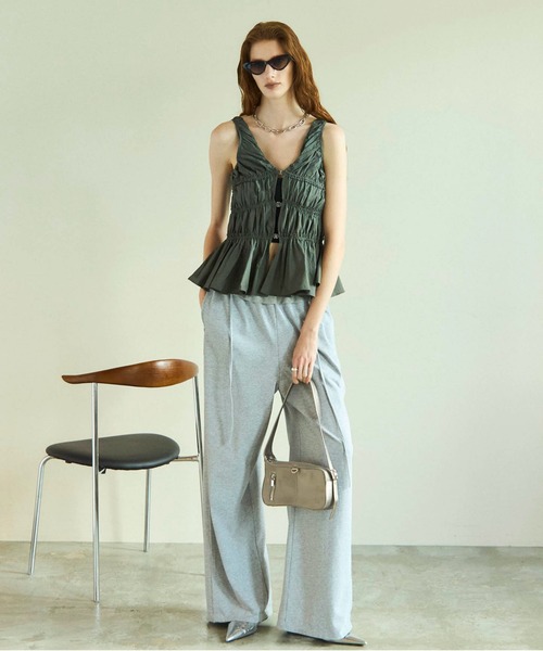 【2025春夏新色】 2way Blouse/2WAYシャーリングタフタブラウス Taffeta Shirring トップス
