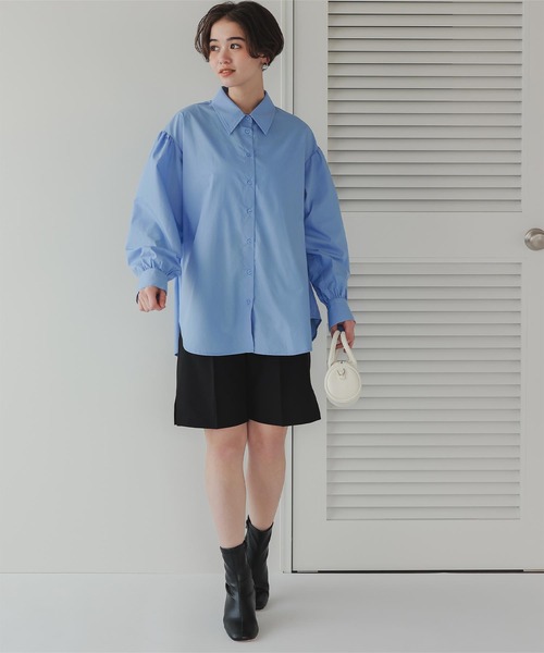 titivate(ティティベイト)の「バックシャーリングシャツ(シャツ/ブラウス・レディース・ブラック/ブルー/オフホワイト・S/M/L)」の20枚目の写真