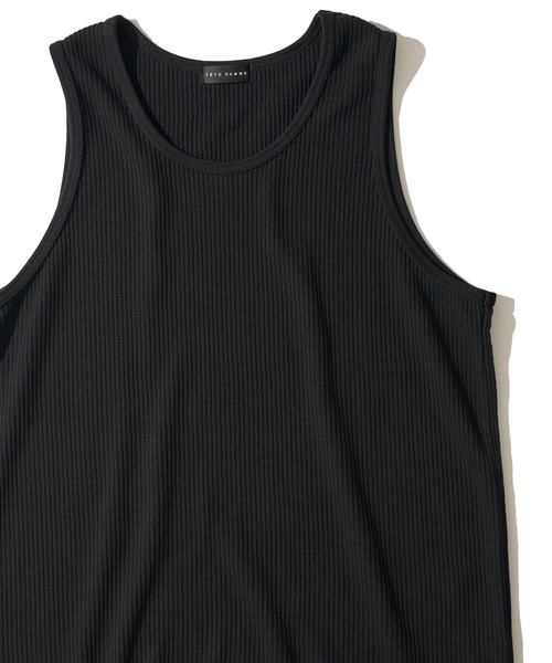 TETE HOMME(テットオム)の「【WEB限定】ワッフルタンクトップ(タンクトップ・メンズ・ホワイト/グレー/ブラック・MEDIUM/LARGE/X-LARGE)」の2枚目の写真