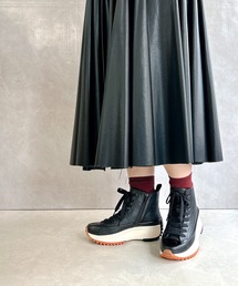 Noubel Voug Relax | 厚底 サイドファスナー ハイカット レースアップスニーカー(スニーカー)