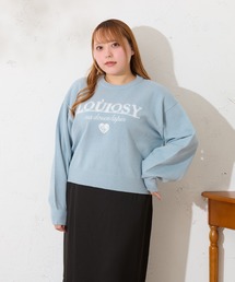【大きいサイズ】ジャガードロゴニットプルオーバー