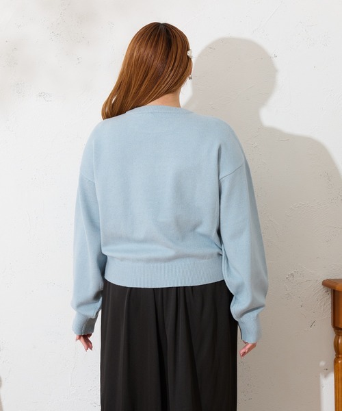 セール】【大きいサイズ】ジャガードロゴニットプルオーバー