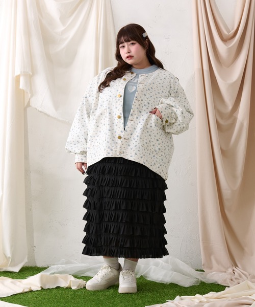 Louiosy(ルオシー)の「【大きいサイズ】ジャガードロゴニットプルオーバー(ニット/セーター・レディース・ライトブルー/レッド・X-LARGE/3L/4L)」の18枚目の写真