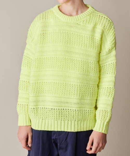 rehacer（レアセル）の「R. : Cable Texture L/S Crew Knit（ニット/セーター・メンズ・イエロー/ブラック/アイボリー・X-LARGE/LARGE/MEDIUM）」の11枚目の写真