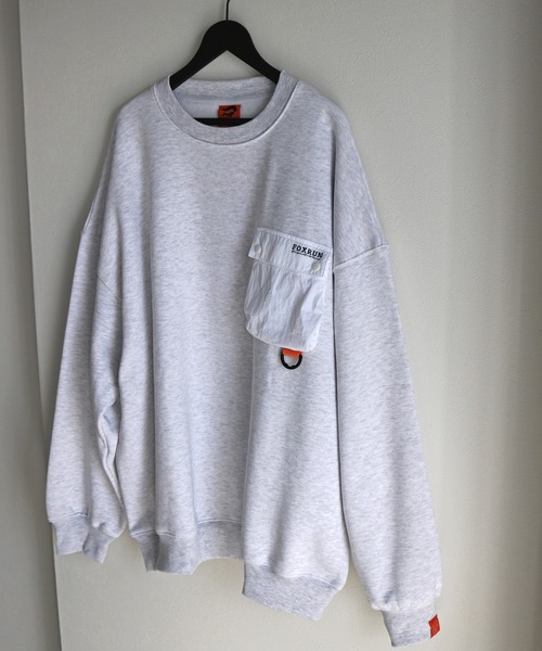 【セール】【FOXRUN/フォックスラン】 GO OUT掲載アイテム Nylon Outdoor Pocket Fleece Sweatshirt（スウェット）｜COURO（コウロ）