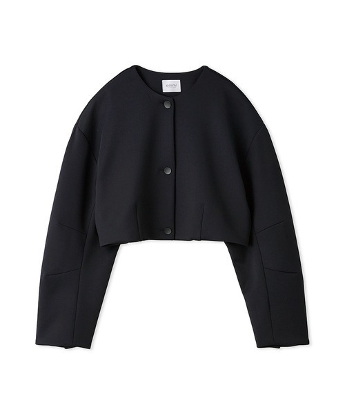 emmi（エミ）の「ecoダンボールニットジャケット（ノーカラー