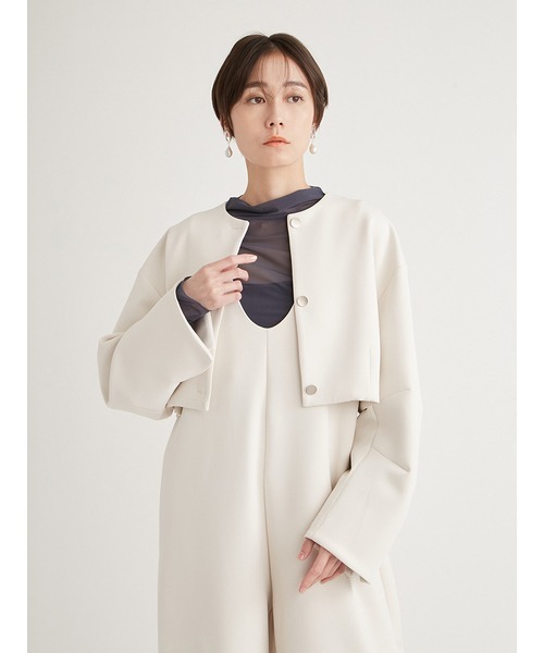 emmi atelier ecoダンボールノーカラーブルゾン emmi（エミ）の「【emmi atelier】ecoダンボールノーカラー