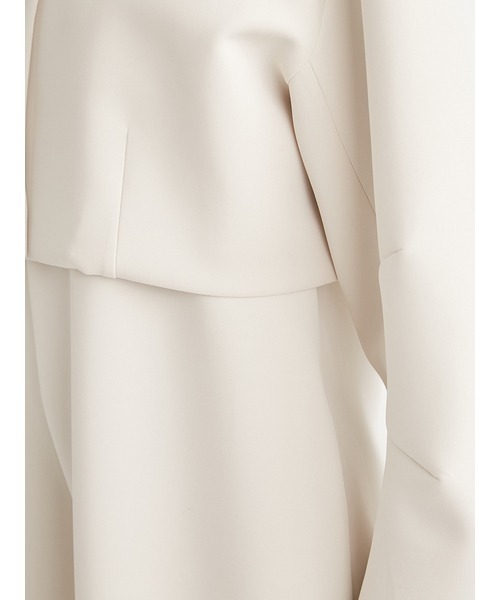 emmi（エミ）の「ecoダンボールニットジャケット（ノーカラージャケット・レディース・ネイビー/アイボリー・FREE）」の11枚目の写真