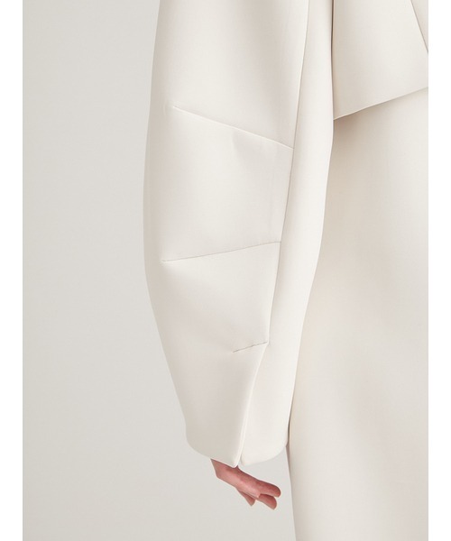 emmi（エミ）の「ecoダンボールニットジャケット（ノーカラージャケット・レディース・ネイビー/アイボリー・FREE）」の12枚目の写真