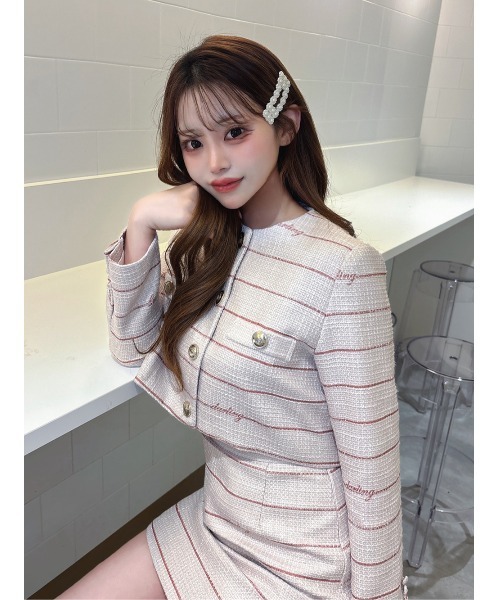 Darlingボーダーツイードミニスカート セール】Darlingボーダーツイードミニスカート（スカート