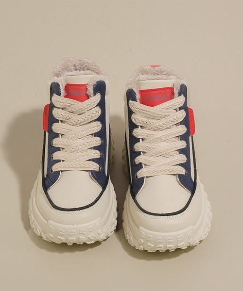 Miniministore（ミニミニストア）の「裏起毛 厚底スニーカー ハイカット韓国風（スニーカー・レディース・ブラウン/ベージュ/ネイビー・22.5cm/23.0cm/23.5cm/24.0cm/24.5cm）」の17枚目の写真
