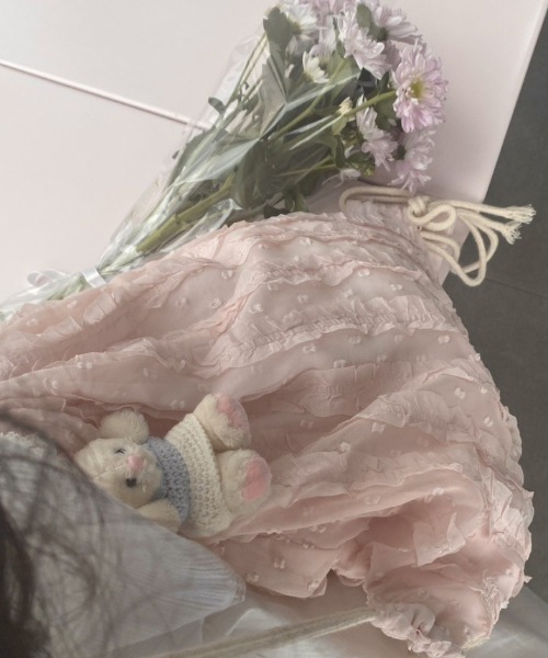 LAC-VERT（ラック・ヴェール）の「ガーリーフリルナップサック（バックパック/リュック・レディース・ピンク/アイボリー・FREE）」の7枚目の写真