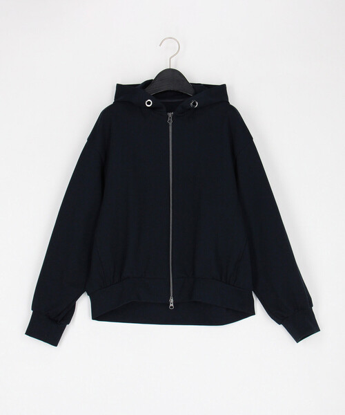 COMME CA(コムサ)の「ストレッチポンチ パーカー(パーカー・レディース・ブラック/オフホワイト/ネイビー・9号)」の1枚目の写真