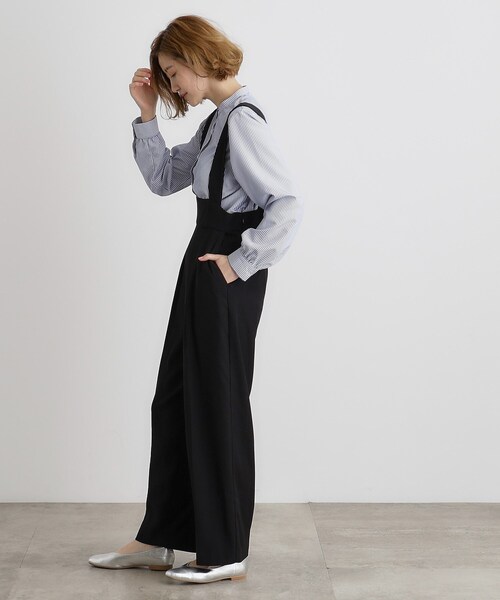 grove（グローブ）の「ハイウエストサロペット（サロペット/オーバーオール・レディース・ライトベージュ/ブラック/オリーブ・02/03/01/04/05）」の8枚目の写真