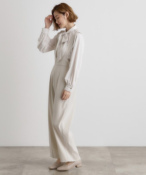 grove（グローブ）の「ハイウエストサロペット（サロペット/オーバーオール・レディース・ライトベージュ/ブラック/オリーブ・02/03/01/04/05）」の16枚目の写真