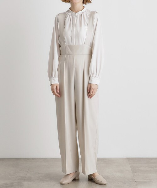 grove（グローブ）の「ハイウエストサロペット（サロペット/オーバーオール・レディース・ライトベージュ/ブラック/オリーブ・02/03/01/04/05）」の19枚目の写真