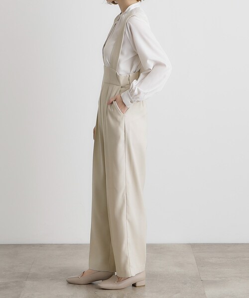 grove（グローブ）の「ハイウエストサロペット（サロペット/オーバーオール・レディース・ライトベージュ/ブラック/オリーブ・02/03/01/04/05）」の20枚目の写真