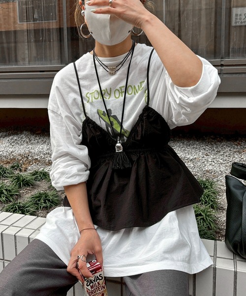 feepur by saya（フェピュールバイサヤ）の「カラーロゴフォトロンTee（Tシャツ/カットソー・レディース・ホワイト/ホワイト系その他/ライトグレー系/ライトグレー・MEDIUM）」の2枚目の写真