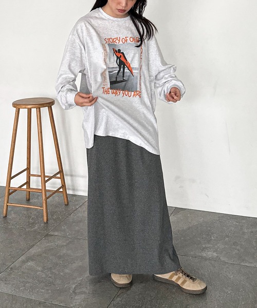 feepur by saya（フェピュールバイサヤ）の「カラーロゴフォトロンTee（Tシャツ/カットソー・レディース・ホワイト/ホワイト系その他/ライトグレー系/ライトグレー・MEDIUM）」の22枚目の写真