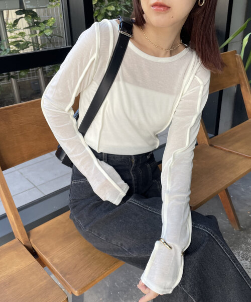 パイピングロンT（Tシャツ/カットソー）｜CAPRICIEUX LE'MAGE
