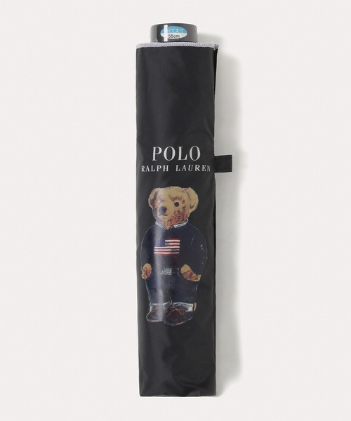遮光100% 遮熱 晴雨兼用 折りたたみ日傘 軽量 'POLO BEAR' ポロベア