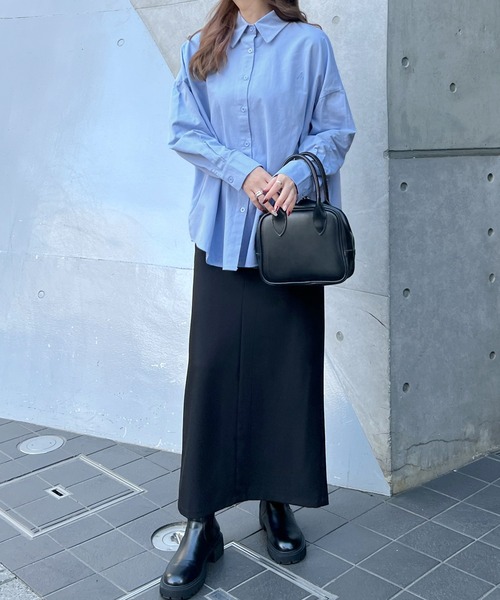 ABYS（アビス）の「ワンポイント刺繍BIGシャツ（シャツ/ブラウス・レディース・ホワイト/ブルー/ライトイエロー・MEDIUM/LARGE）」の15枚目の写真