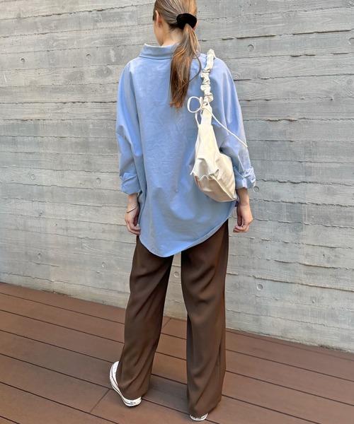 ABYS（アビス）の「ワンポイント刺繍BIGシャツ（シャツ/ブラウス・レディース・ホワイト/ブルー/ライトイエロー・MEDIUM/LARGE）」の17枚目の写真