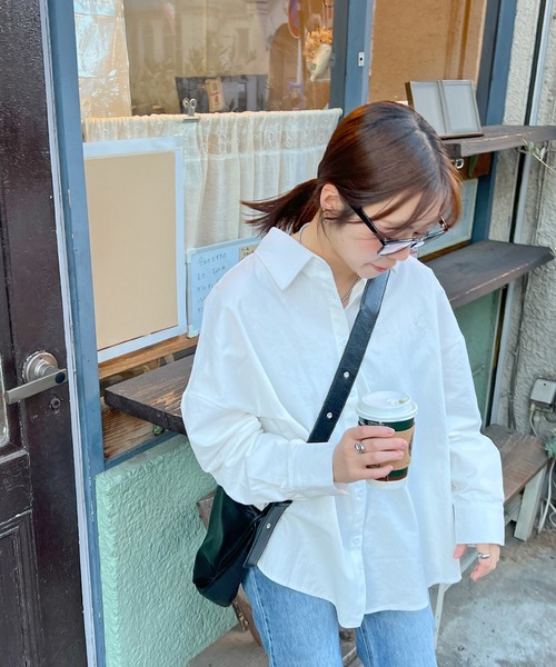 ABYS（アビス）の「ワンポイント刺繍BIGシャツ（シャツ/ブラウス・レディース・ホワイト/ブルー/ライトイエロー・MEDIUM/LARGE）」の19枚目の写真