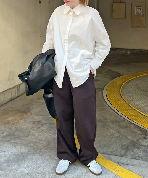 ABYS（アビス）の「ワンポイント刺繍BIGシャツ（シャツ/ブラウス・レディース・ホワイト/ブルー/ライトイエロー・MEDIUM/LARGE）」の10枚目の写真