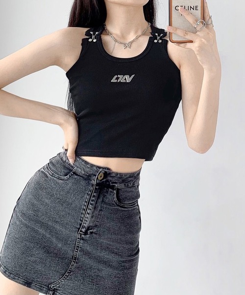 NANEA(ナネア)の「フックショルダーフロントロゴタンクトップ(タンクトップ・レディース・ベージュ/ホワイト/ブラック・LARGE/MEDIUM/SMALL)」の16枚目の写真