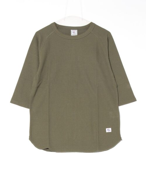 JEMORGAN(ジェーイーモーガン)の「【JEMORGAN LONG JOHNS】 七分袖ワッフルクルーネックラグランTシャツ サーマル(Tシャツ/カットソー・メンズ・カーキ/トップグレー/ホワイト/ブラック/ライトベージュ・2/3/4)」の5枚目の写真