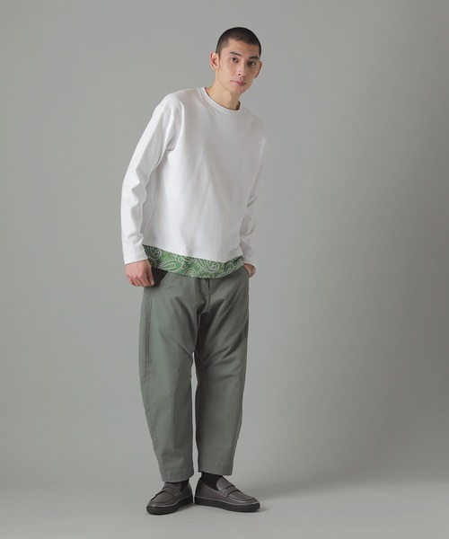 ZUCCa（ズッカ）の「ペイズリードッキング / カットソー / (O)（Tシャツ/カットソー・メンズ・ホワイト/ブラック/ネイビー・M size）」の4枚目の写真