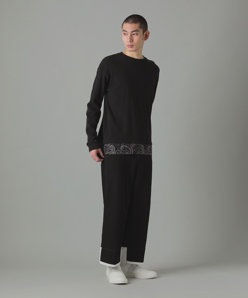 ZUCCa（ズッカ）の「ペイズリードッキング / カットソー / (O)（Tシャツ/カットソー・メンズ・ホワイト/ブラック/ネイビー・M size）」の6枚目の写真