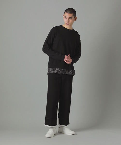 ZUCCa（ズッカ）の「ペイズリードッキング / カットソー / (O)（Tシャツ/カットソー・メンズ・ホワイト/ブラック/ネイビー・M size）」の7枚目の写真