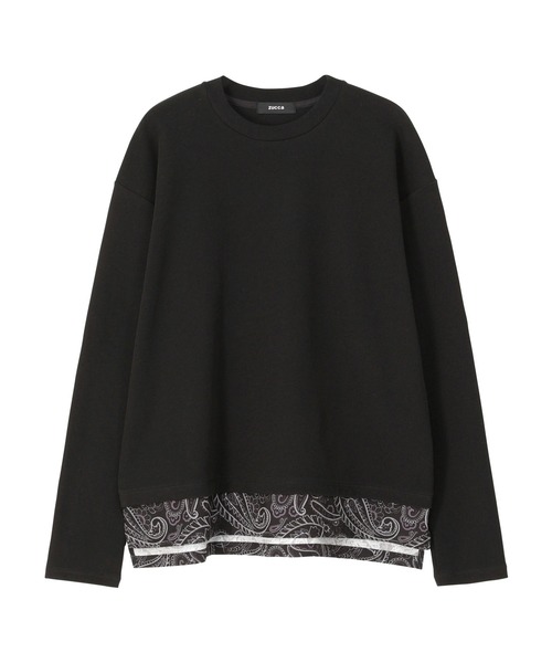 ZUCCa（ズッカ）の「ペイズリードッキング / カットソー / (O)（Tシャツ/カットソー・メンズ・ホワイト/ブラック/ネイビー・M size）」の8枚目の写真