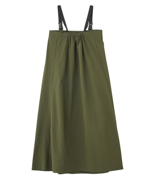 THOUSAND MILE（サウザンドマイル）の「(THOUSAND MILExGENE HEAVENS)ZIP FRONT SUSPENDER JUMPER SKIRT DRESS（ワンピース・レディース・ブラック/カーキ・ONE SIZE）」の3枚目の写真