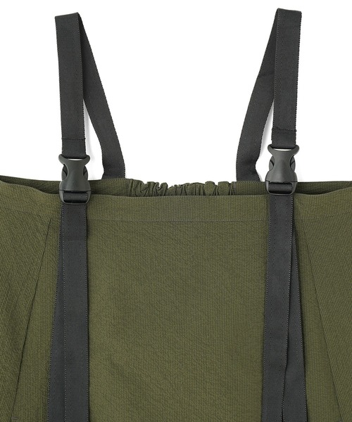 THOUSAND MILE（サウザンドマイル）の「(THOUSAND MILExGENE HEAVENS)ZIP FRONT SUSPENDER JUMPER SKIRT DRESS（ワンピース・レディース・ブラック/カーキ・ONE SIZE）」の4枚目の写真