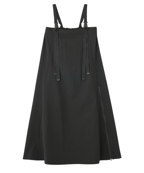 THOUSAND MILE（サウザンドマイル）の「(THOUSAND MILExGENE HEAVENS)ZIP FRONT SUSPENDER JUMPER SKIRT DRESS（ワンピース・レディース・ブラック/カーキ・ONE SIZE）」の8枚目の写真